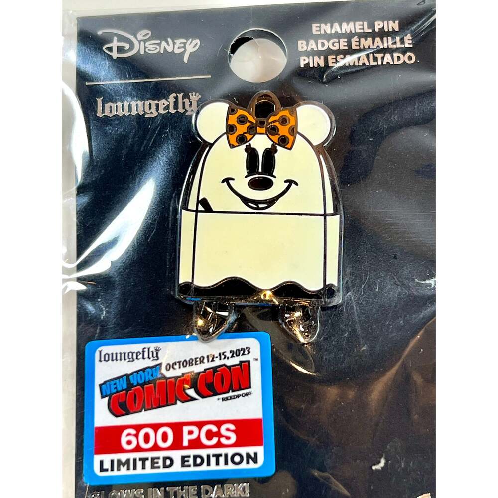 Loungefly Disney Minnie Mouse Ghost Backpack Pin NYCC 2023 LE 600 - GITD - Picture 2 of 3